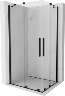 Mexen Velar Duo kabina prysznicowa rozsuwana 90x80 cm, transparent, czarna - 871-090-080-02-70 - Kabiny prysznicowe - miniaturka - grafika 1