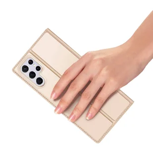 Dux Ducis Skin Pro kabura etui pokrowiec z klapką Samsung Galaxy S22 Ultra złoty - Etui i futerały do telefonów - miniaturka - grafika 7