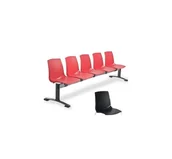 Inne meble biurowe - Ławka ARI 5 osobowa - czarna - miniaturka - grafika 1