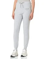 Spodnie damskie - Love Moschino Damskie spodnie Slim Fit Jog with Brand Heart Olographic Print Casual Pants, Melange Light Gray, 38 - miniaturka - grafika 1