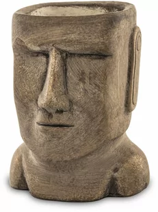 Doniczka osłonka głowa brąz cementowa 21x16 145036 - Donice - miniaturka - grafika 1