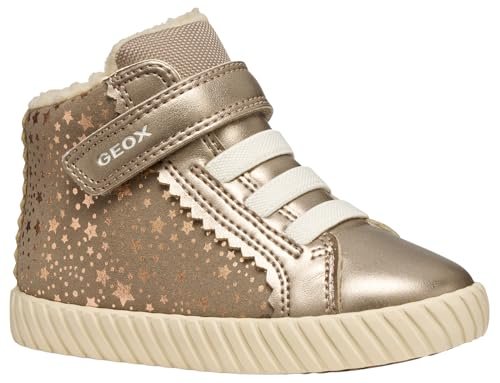 Geox Sneakersy dla chłopców i dziewczynek B MIRROLESS Girl Sneakers, Dark Beige, 25 EU, ciemny beż., 25 EU