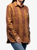 Odzież trekkingowa damska - Koszula turystyczna Carhartt Twill L/S Plaid Shirt - carhartt brown - miniaturka - grafika 1