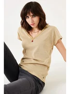 Koszulki i topy damskie - Garcia Koszulka w kolorze beżowym - miniaturka - grafika 1