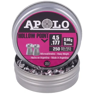 Śrut Apolo Hollow Point 4.52 mm, 250 szt. 0.60g/9.0gr (19201-2) - Amunicja do wiatrówek - miniaturka - grafika 3