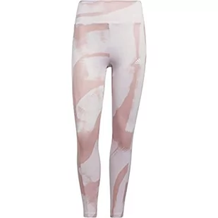adidas Damskie legginsy AOP 3S 78 TIG Leggings, Almost różowe/białe, 2XL - Legginsy - miniaturka - grafika 1