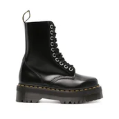 Kozaki damskie - tronchetto e stivaletto donna dr. martens 31147001 - 1490quad squared polished smooth black - miniaturka - grafika 1