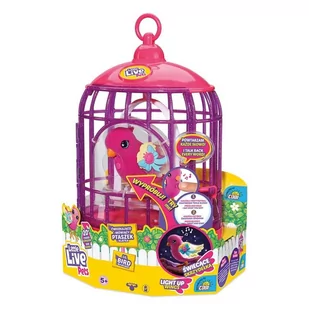 Little Live Pets, Lil Bird, ćwierkająco-mówiący ptaszek interaktywny z klatką - Zabawki interaktywne dla dzieci - miniaturka - grafika 1