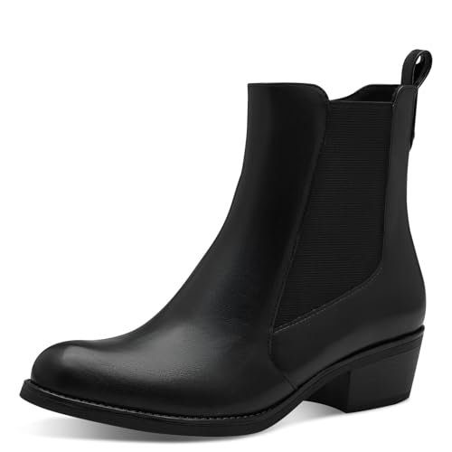 MARCO TOZZI Buty damskie botki Zip+Slip 2-25329-43 Chelsea, czarny, 39 EU