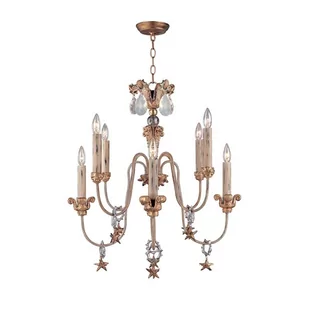 Elstead Lighting Mignon 8lt Chandelier FB/MIGNON8 Elstead lampa wisząca abażurowa świecznikowa stylowa FB/MIGNON8) - Lampy sufitowe - miniaturka - grafika 1