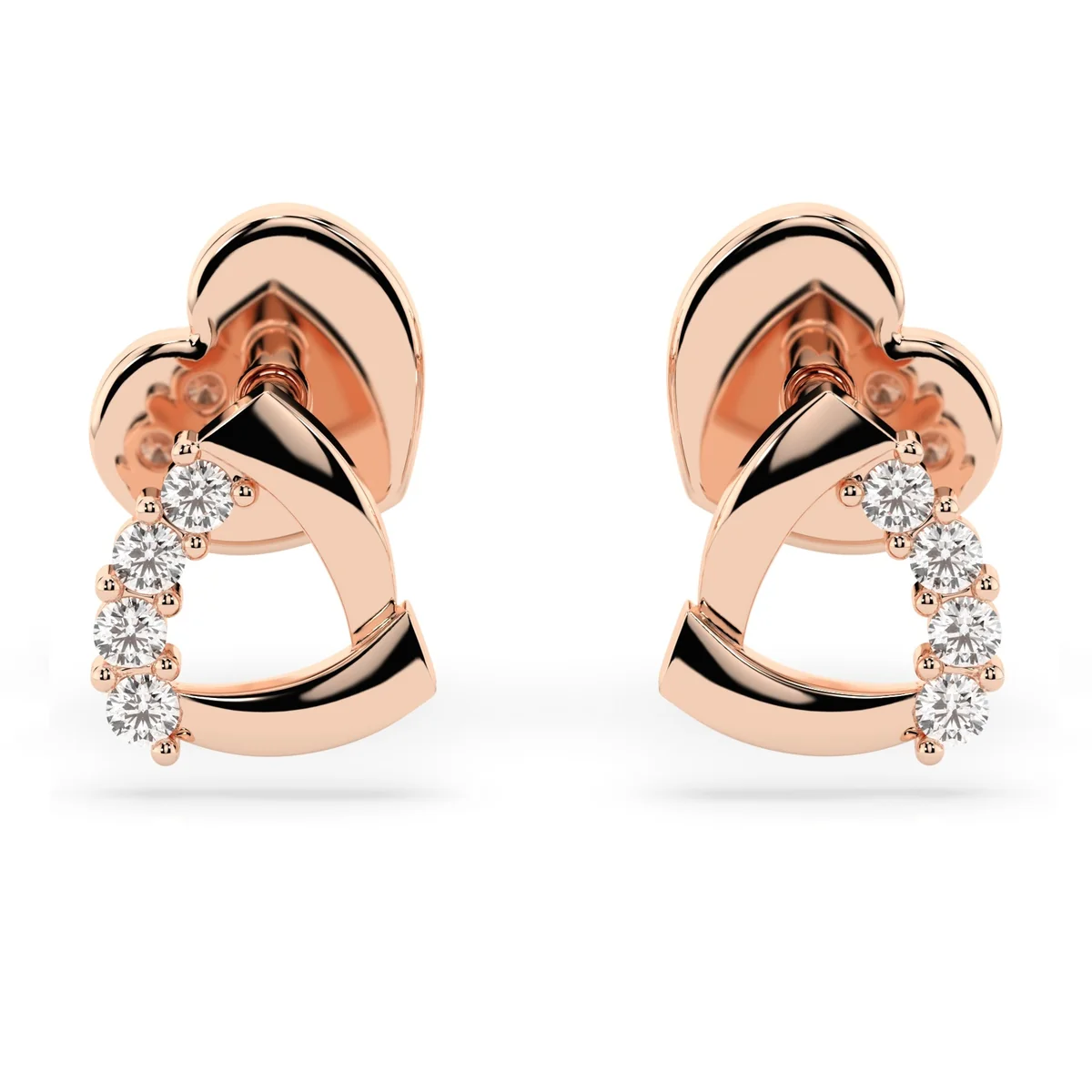 KOLCZYKI SREBRNE SREBRO 925 Z DIAMENTAMI BRYLANTAMI 0,05 CT LAB ESSYA