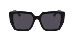 Karl Lagerfeld Damskie okulary przeciwsłoneczne KL6036S - czarne z wzorem - Okulary przeciwsłoneczne - miniaturka - grafika 1