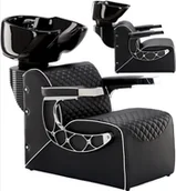 Myjki fryzjerskie - Myjnia myjka fryzjerska barberska do salonu fryzjerskiego barberskiego ruchoma misa ceramiczna armatura bateria słuchawka - miniaturka - grafika 1