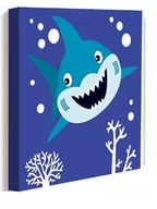 Malowanie po numerach - Obraz Malowanie Po Numerach Dla Dzieci 40X50 Rekin - miniaturka - grafika 1