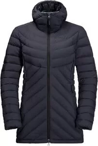 Jack Wolfskin damski sportowy płaszcz z dzianiny, grafit, M - Płaszcze damskie - miniaturka - grafika 1