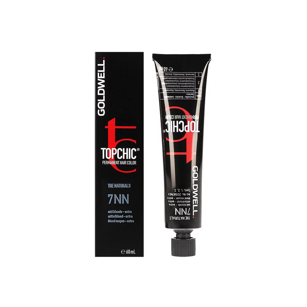 Goldwell Topchic, farba do włosów, 7NN Mid Blonde - Extra, 60 ml