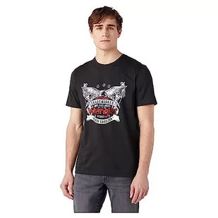 Wrangler T-shirt męski Americana Tee, Faded Black, L - Koszulki męskie - miniaturka - grafika 1