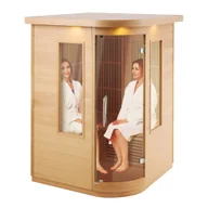 Sauny - Drewniana sauna na podczerwień dla 2 osób z diodami LED i Bluetooth - miniaturka - grafika 1