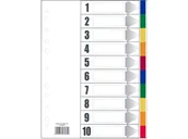 Przekładki do segregatorów - TIERRA Przekładki PP Tres A4 1-10 kolorowe PPA410KOLOR - miniaturka - grafika 1