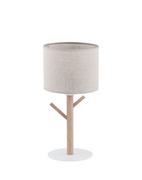 Lampy stojące - Lampka nocna Albero Linen, do sypialni, boho, drewniana, naturalna - miniaturka - grafika 1