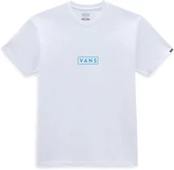 Koszulki męskie - t-shirt VANS CLASSIC EASY BOX TEE White/Malibu Blue - miniaturka - grafika 1