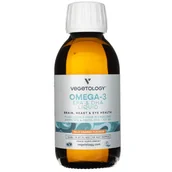 Witaminy i minerały - Vegetology, Omega-3 DHA & EPA + Witamina D3 w płynie, smak pomarańczowy, 150 ml - miniaturka - grafika 1
