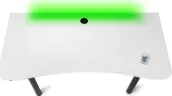 Biurka gamingowe - Biurko Marco Game Comfort Białe 139 cmx68 cm - miniaturka - grafika 1
