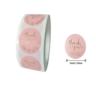 Naklejki Ozdobne Okrągłe Thank You 20 Szt. - Scrapbooking - miniaturka - grafika 1