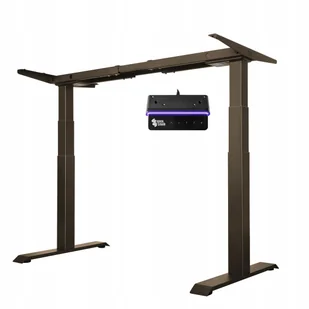 Elektryczny stelaż biurkowy 2 SILNIKI 140kg OLED Spacetronik brązowy - Meble modułowe i akcesoria - miniaturka - grafika 1