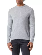 Swetry męskie - United Colors of Benetton sweter męski, szary melanż 81e, XXL - miniaturka - grafika 1