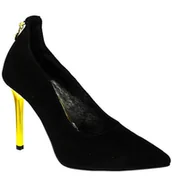 Czółenka - Szpilki Karino 4619-003 Czarna Skóra Welur - KARINO - miniaturka - grafika 1