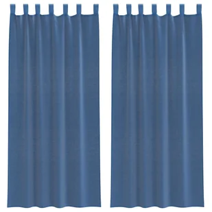 vidaXL Zasłony woalowe z pętelkami 2 szt. Royal Blue 140x225 cm - Zasłony - miniaturka - grafika 1