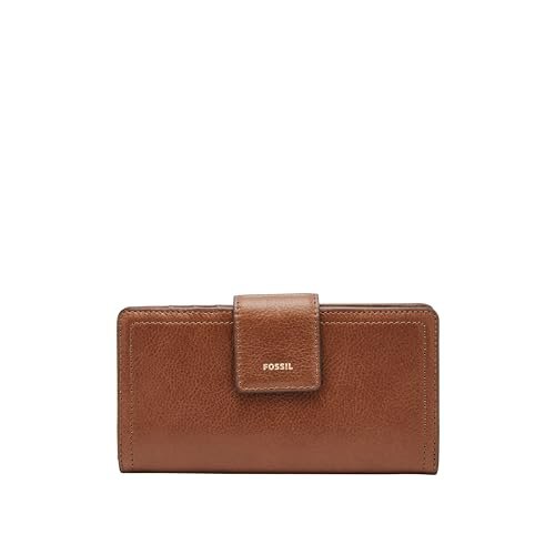 Fossil Damski portfel Logan Rfid Tab, Brązowy - Rozmiar Uniwersalny