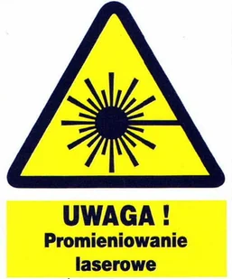 ZOO-24 - UWAGA promieniowanie laserowe - ZNAK BHP - Akcesoria BHP - miniaturka - grafika 1