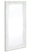 Lustra - Wiszące białe lustro z ramą w stylu rustykalnym P4-L81 - miniaturka - grafika 1