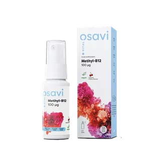 Osavi Methyl-B12 Oral Spray, Witamina B12 spray doustny, wiśnia, 100 mcg, 25 ml - Witaminy i minerały - miniaturka - grafika 1