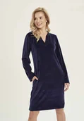 Bluzki damskie - Tunika damska welurowa granatowa Taro - miniaturka - grafika 1