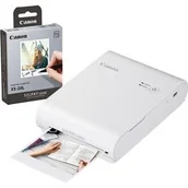Drukarki - Drukarka do zdjęć Canon Selphy Square QX10 + papíry 20 ks Biała - miniaturka - grafika 1