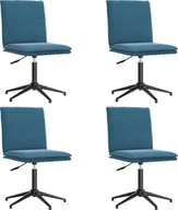 Krzesła - Krzesła stołowe, 4 szt., niebieskie, obite aksamitem - miniaturka - grafika 1