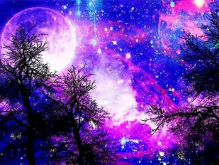 Malowanie po numerach Niebo nocą 40x50cm 1006996 - Malowanie po numerach - miniaturka - grafika 1