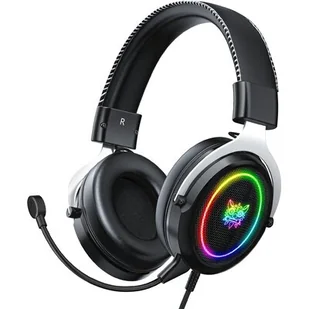 ONIKUMA X10 RGB czarno-srebrne - Słuchawki - miniaturka - grafika 1