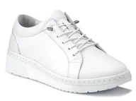 Sneakersy damskie - Buty damskie sneakersy skórzane na platformie białe Loretta Vitale 5277-37 - miniaturka - grafika 1