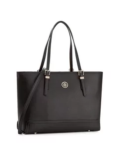 Torebki damskie - Tommy Hilfiger Torebka Honey Med Tote AW0AW04547 Czarny - grafika 1