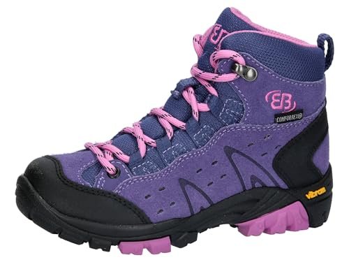 Brütting Mount Bona High Kids dziecięce buty trekkingowe, fioletowy ró?, 35 EU