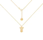 Naszyjniki - Pozłacany choker pancerka z psem Jack Russell Terrier - miniaturka - grafika 1