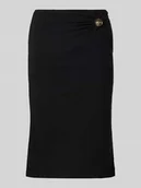 Spódnice - Spódnica o długości do kolan z ozdobnym guzikiem model ‘ZAMA’ - miniaturka - grafika 1