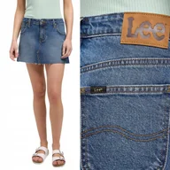 Spódnice - Lee MINI SKIRT Facets Of Blue JEANSOWA MINI SPÓDNICZKA BLUE DżINS W28 - miniaturka - grafika 1