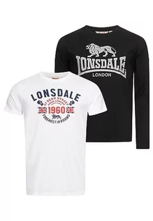 Koszulki męskie - Lonsdale Fintona t-shirt męski, czarny/biały, L, 117514 - grafika 1