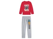 Piżamy chłopięce - LEGO Piżama chłopięca bawełniana z nadrukiem (koszulka + spodnie) (98 - 104, City czerwony/szary) - miniaturka - grafika 1