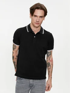Geox Polo M4510Q T2649 F9000 Czarny Regular Fit - Koszulki męskie - miniaturka - grafika 1